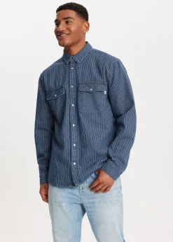 The Sting Overshirt met strepen<Heren Overshirts