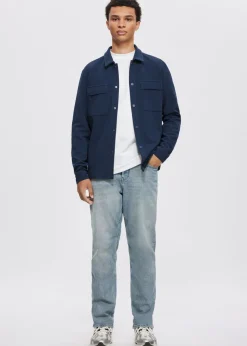 The Sting Overshirt met structuur<Heren Overshirts