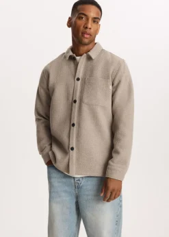 The Sting Overshirt met structuur<Heren Overshirts