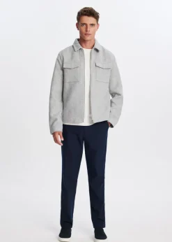 The Sting Overshirt met visgraatdetail<Heren Overshirts