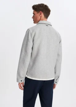 The Sting Overshirt met visgraatdetail<Heren Overshirts