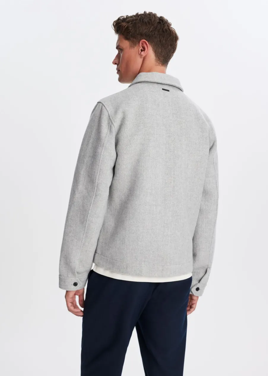 The Sting Overshirt met visgraatdetail<Heren Overshirts