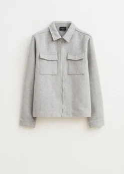 The Sting Overshirt met visgraatdetail<Heren Overshirts