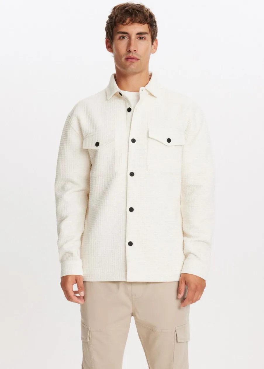 The Sting Overshirt met wafelstructuur<Heren Overshirts