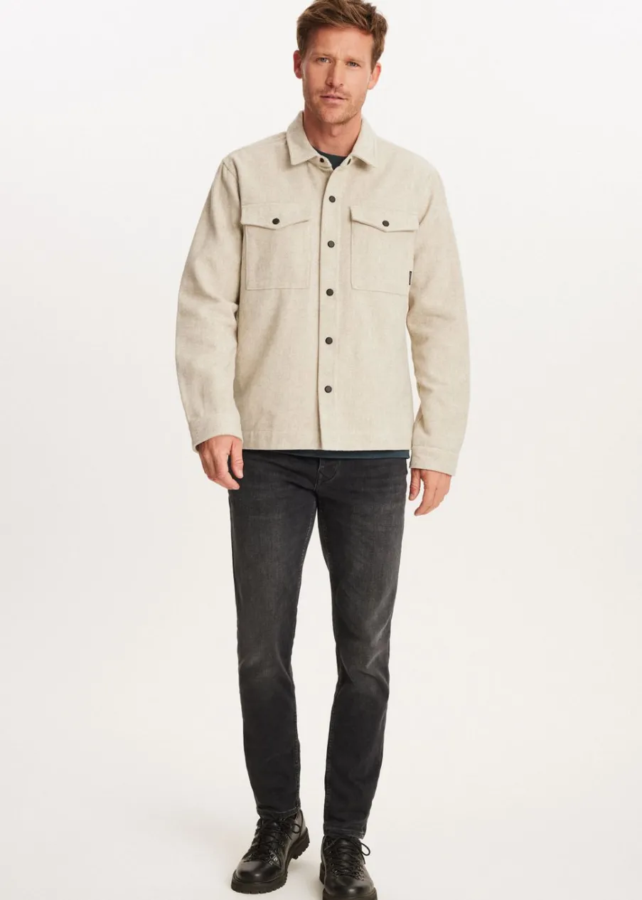 The Sting Overshirt van wolmix<Heren Overshirts