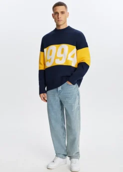 The Sting Oversized colorblok trui<Heren Truien En Vesten