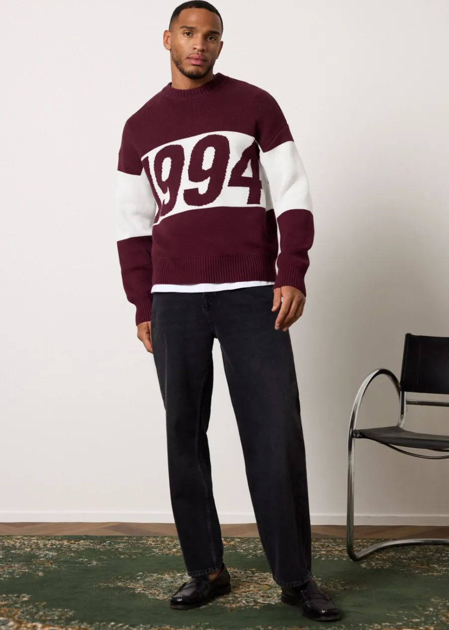 The Sting Oversized colorblok trui<Heren Truien En Vesten