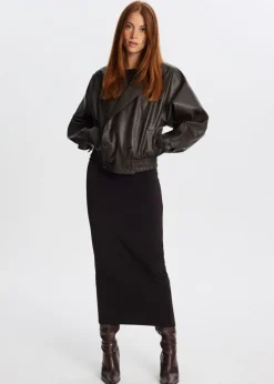 The Sting Oversized imitatieleren jas<DAMES Jassen