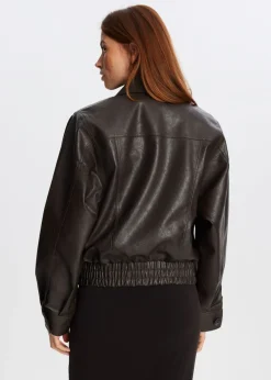 The Sting Oversized imitatieleren jas<DAMES Jassen