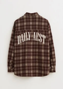 The Sting Oversized overshirt met merk<Heren Overshirts