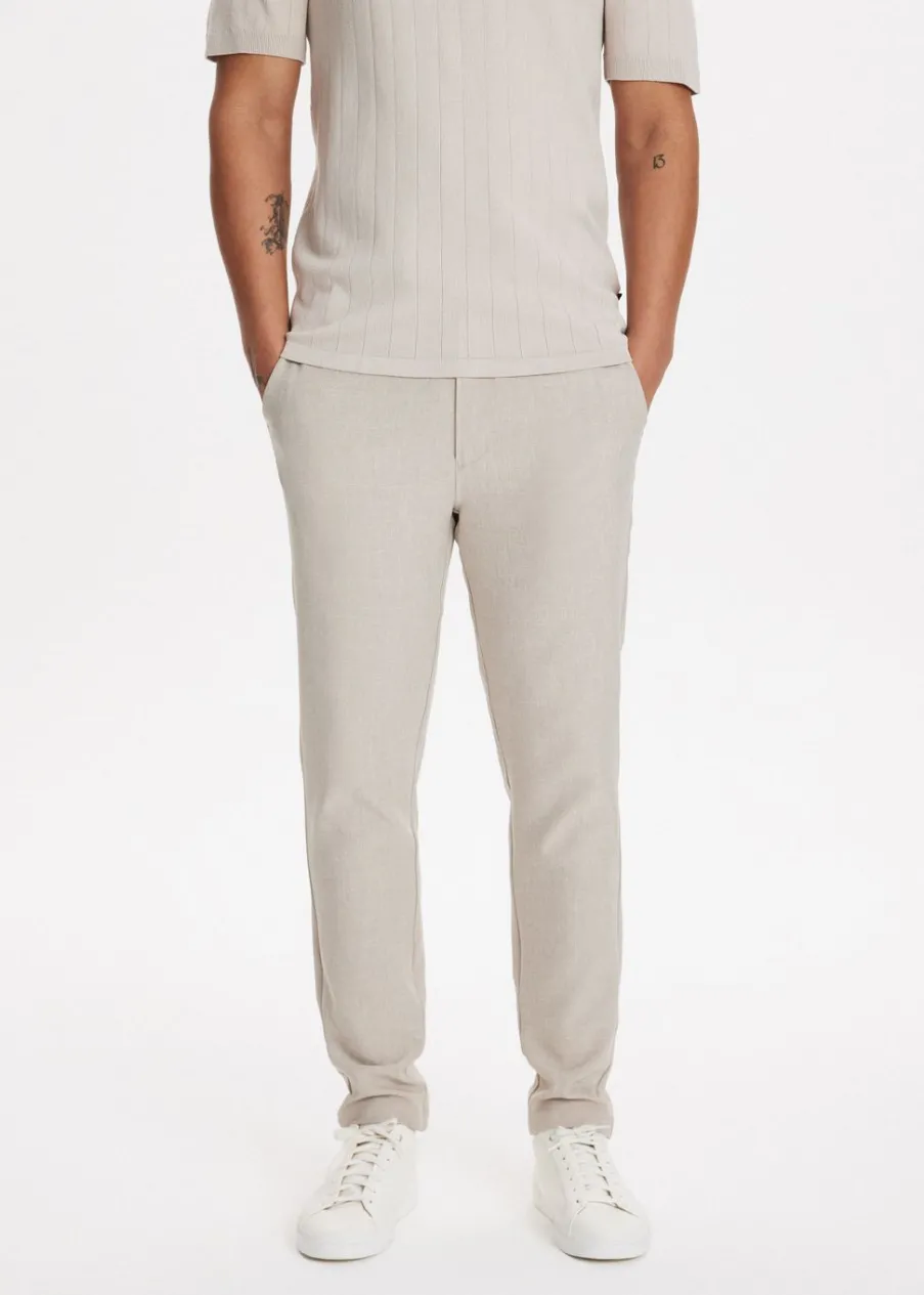 The Sting Pantalon met gemêleerde look<Heren Broeken