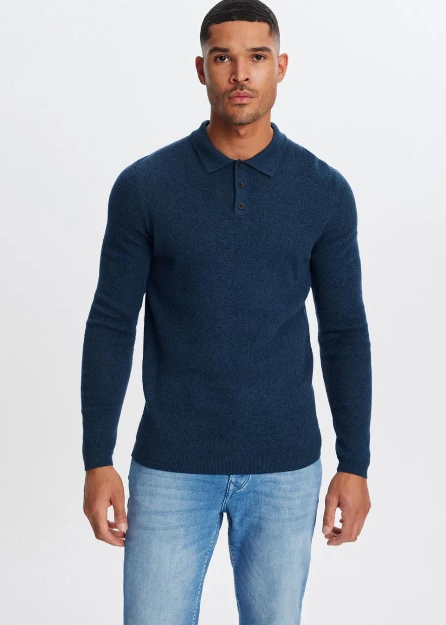 The Sting Polo met honinggraatdetail<Heren Polo's|Truien En Vesten