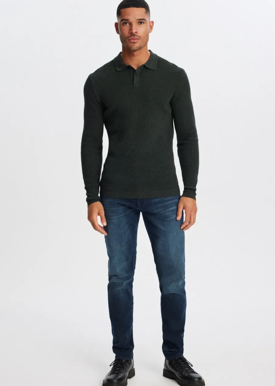 The Sting Polo met wafelstructuur<Heren Polo's|Truien En Vesten