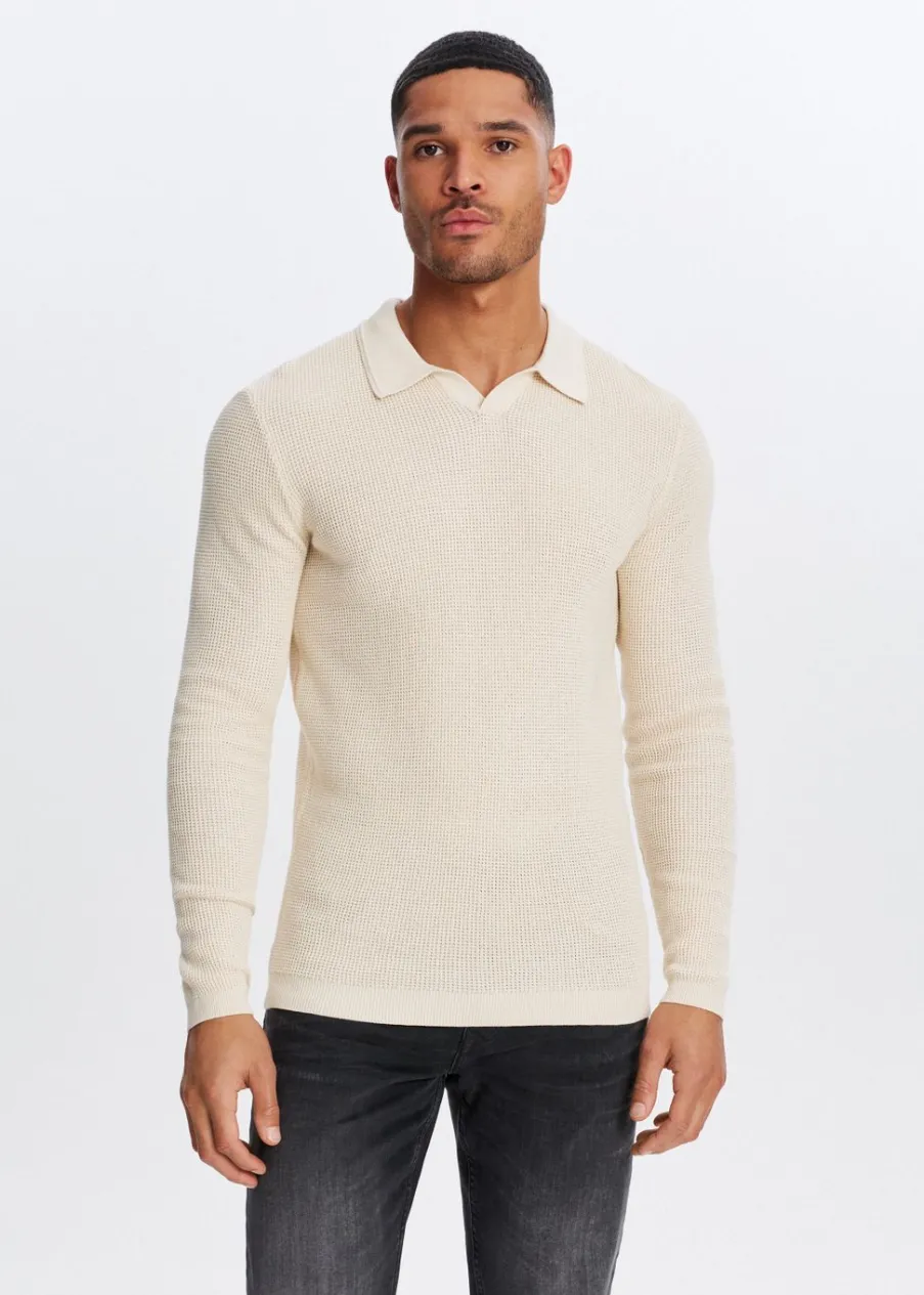 The Sting Polo met wafelstructuur<Heren Polo's|Truien En Vesten