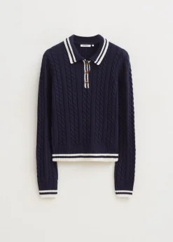 The Sting Polotrui met kabelpatroon<DAMES Truien En Vesten