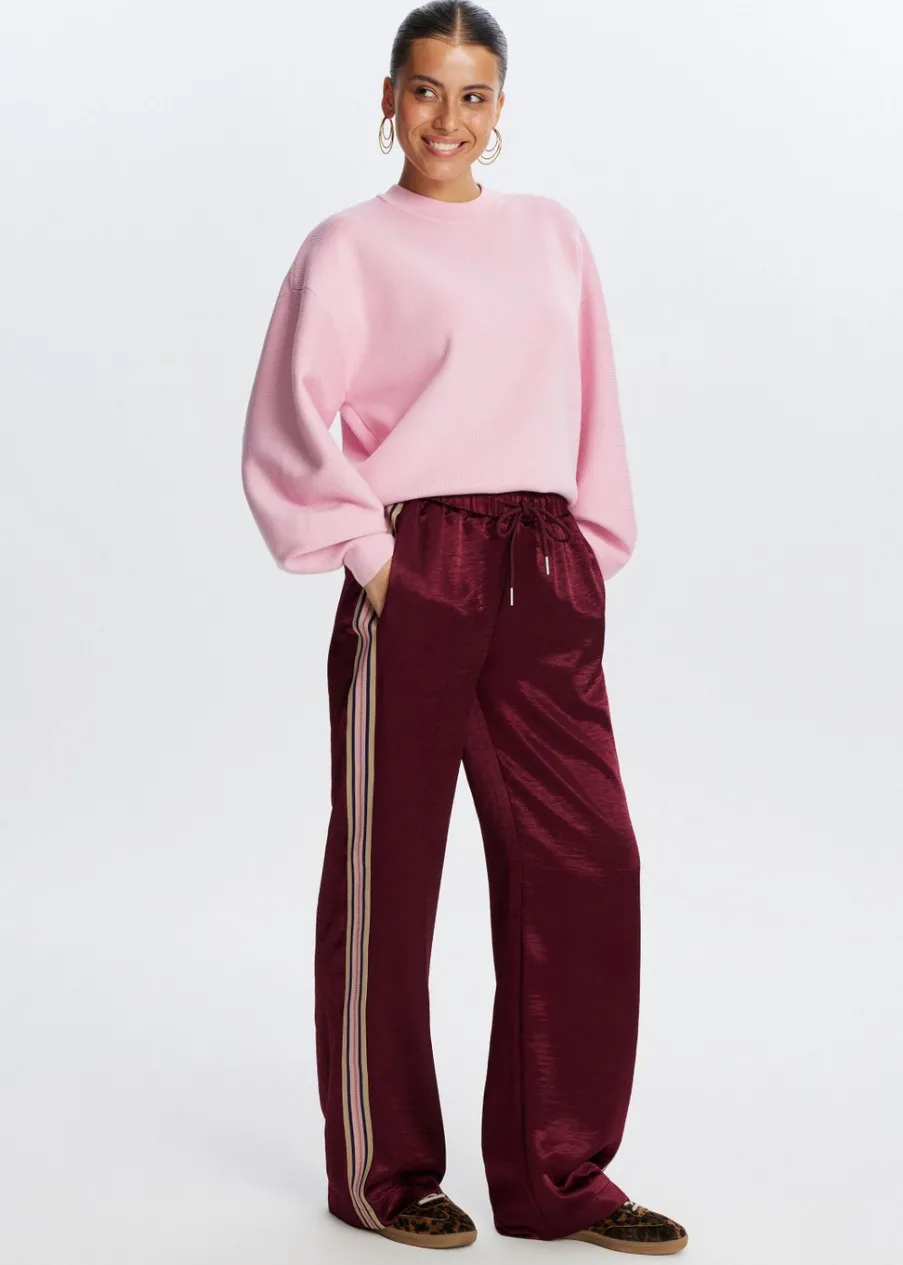 The Sting Satijnen broek met strepen<DAMES Broeken