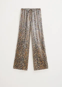 The Sting Satijnen leopard broek<DAMES Broeken
