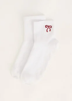 The Sting Sokken met geborduurd strikje<DAMES Sokken