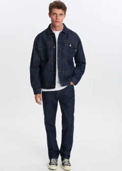 The Sting Spijkerjas met knopen<Heren Jassen