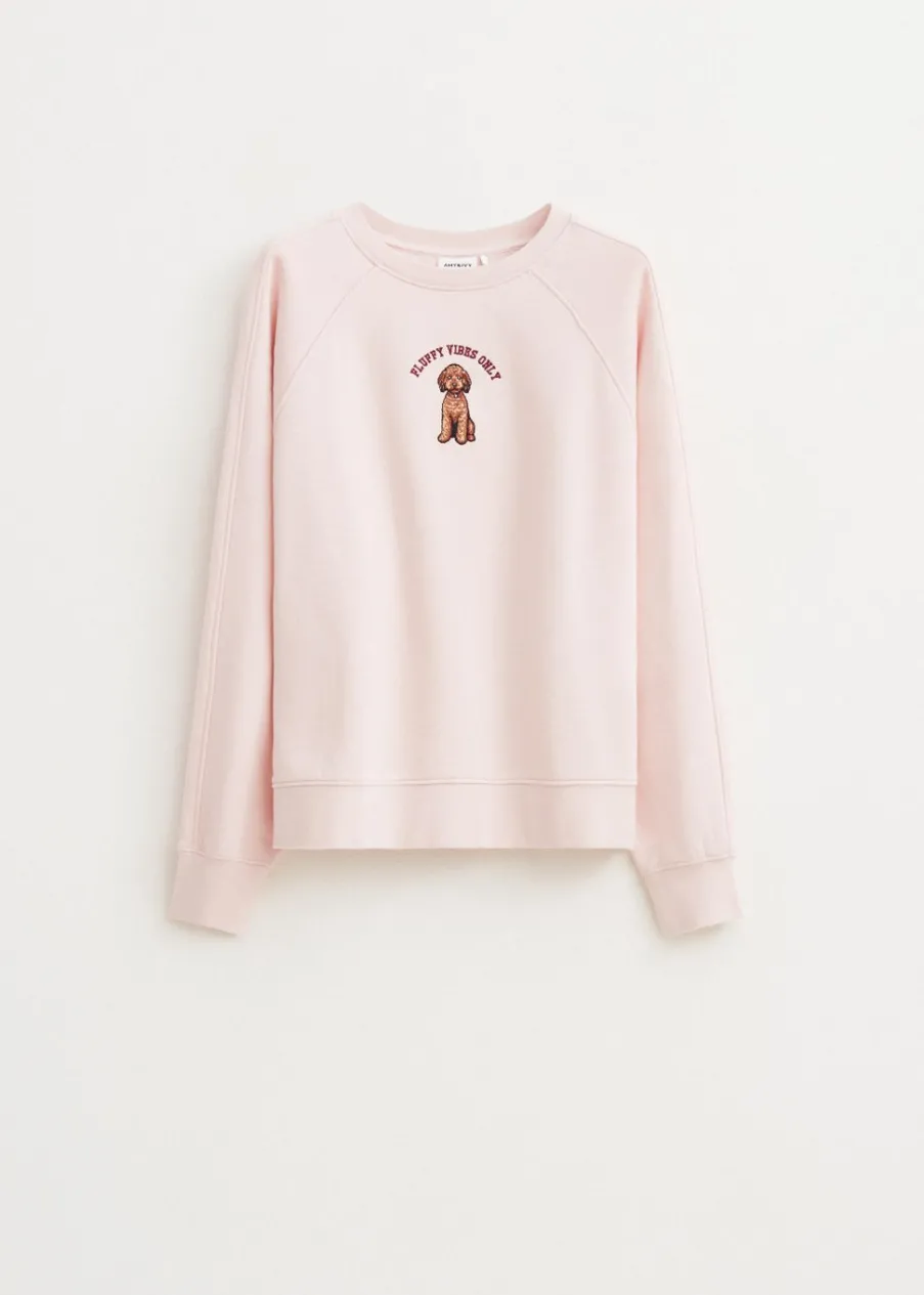 The Sting Sweater met fluffy print<DAMES Sweaters En Hoodies