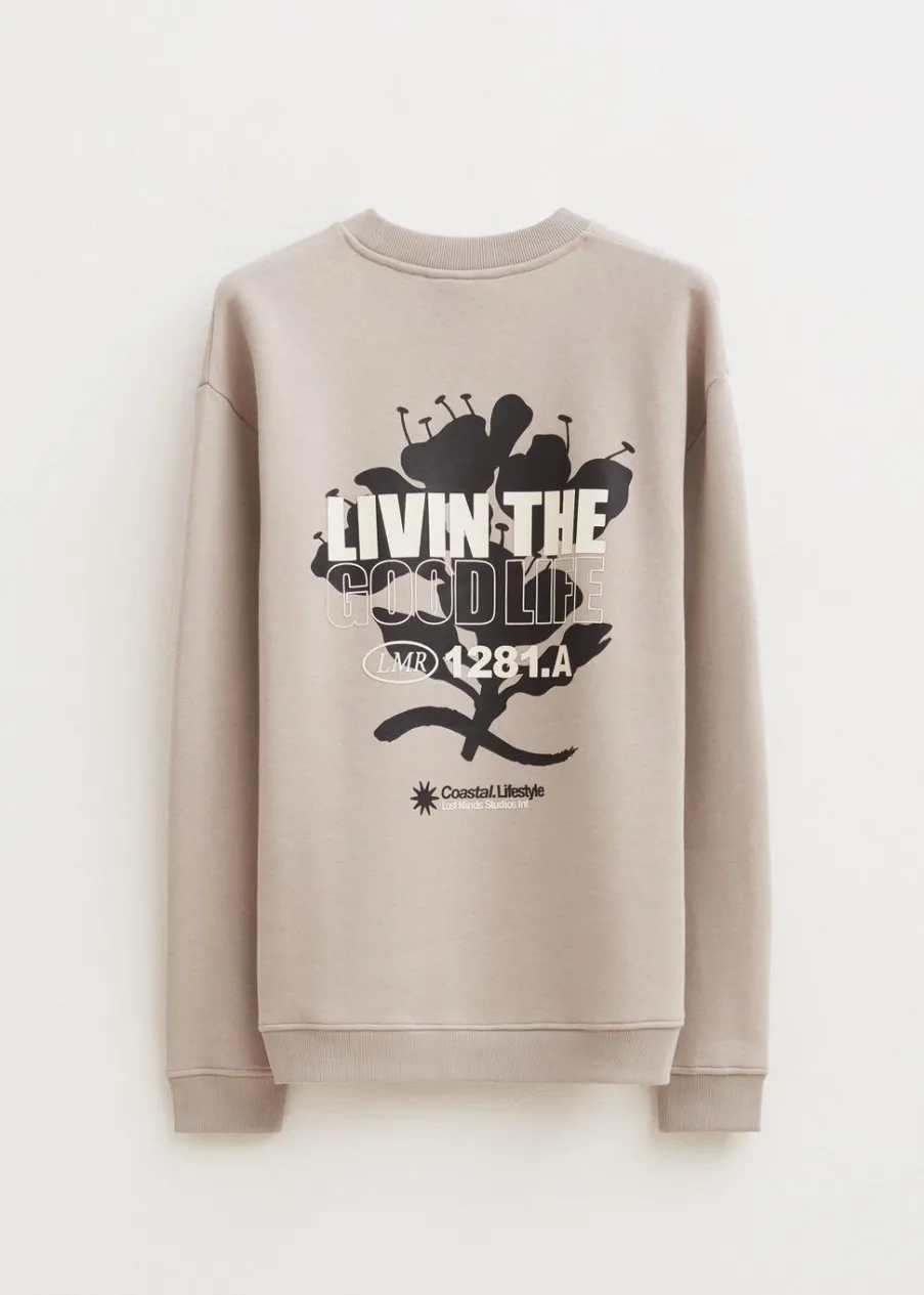 The Sting Sweater met print bloem<Heren Sweaters En Hoodies