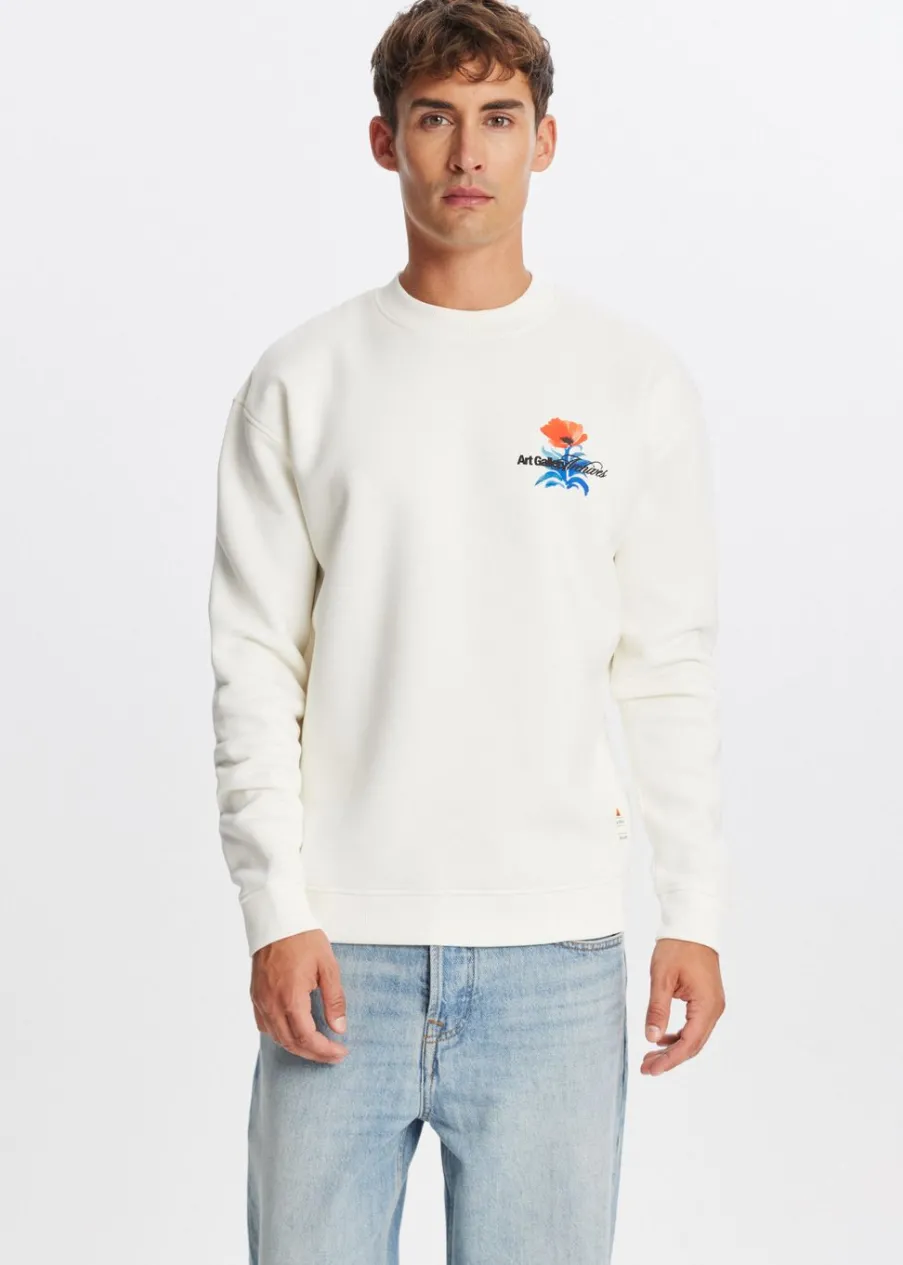 The Sting Sweater met print bloem<Heren Sweaters En Hoodies