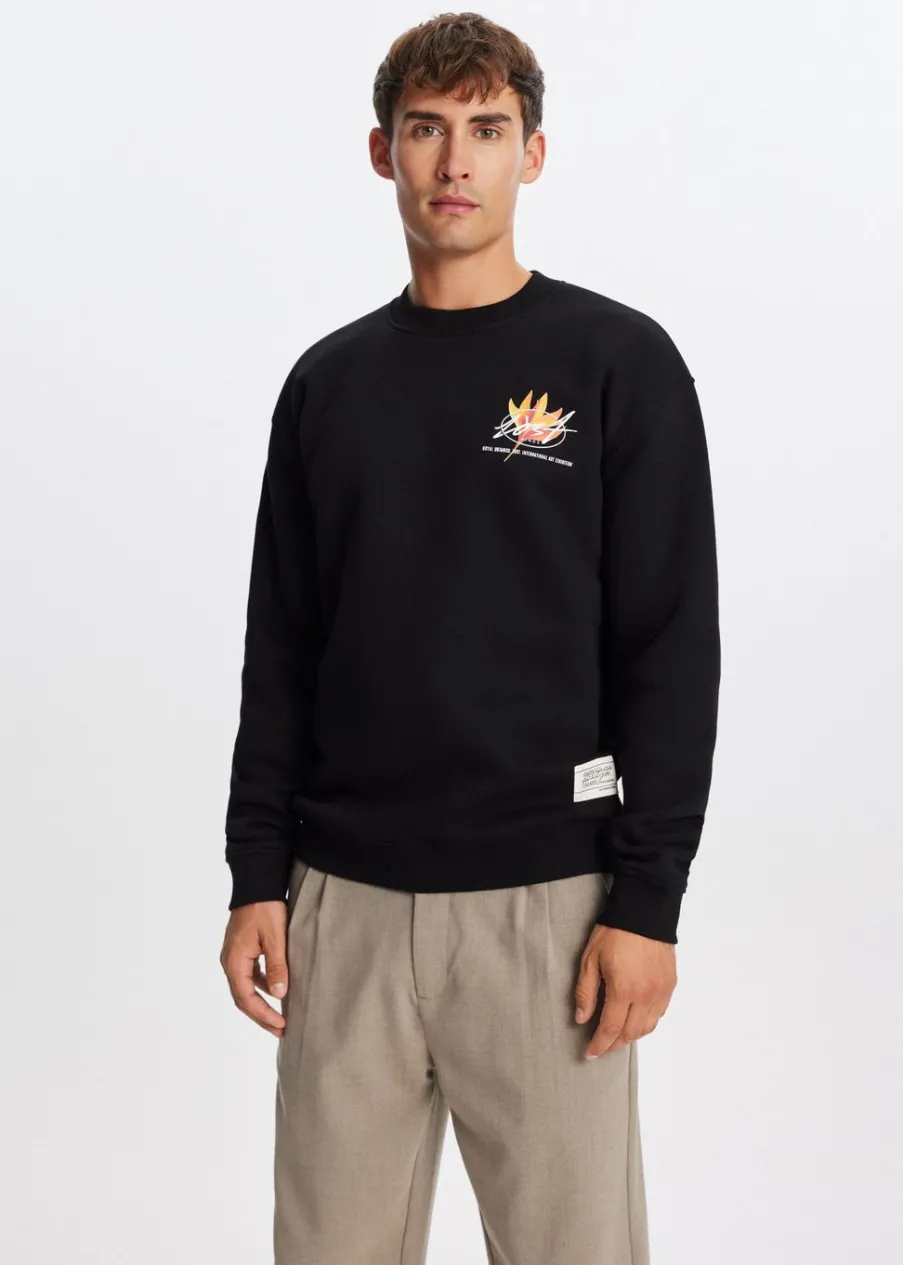 The Sting Sweater met print bloemen<Heren Sweaters En Hoodies