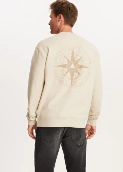 The Sting Sweater met print kompas<Heren Sweaters En Hoodies