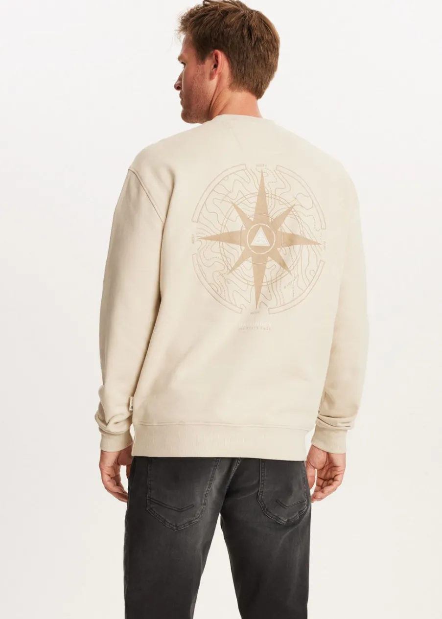 The Sting Sweater met print kompas<Heren Sweaters En Hoodies