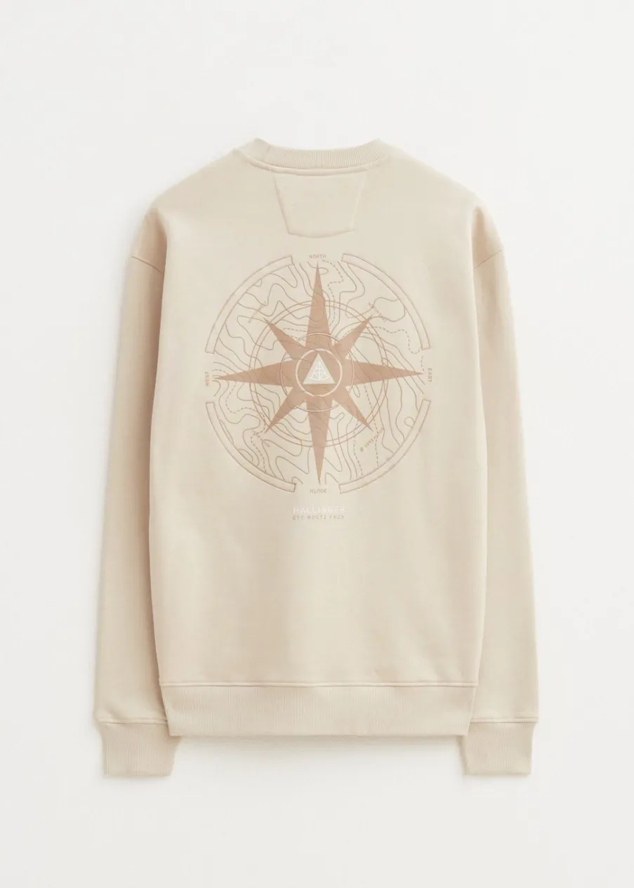 The Sting Sweater met print kompas<Heren Sweaters En Hoodies