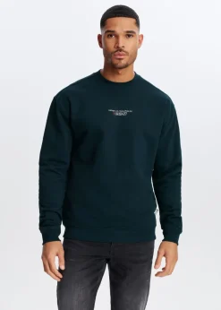 The Sting Sweater met print wereldbol<Heren Sweaters En Hoodies