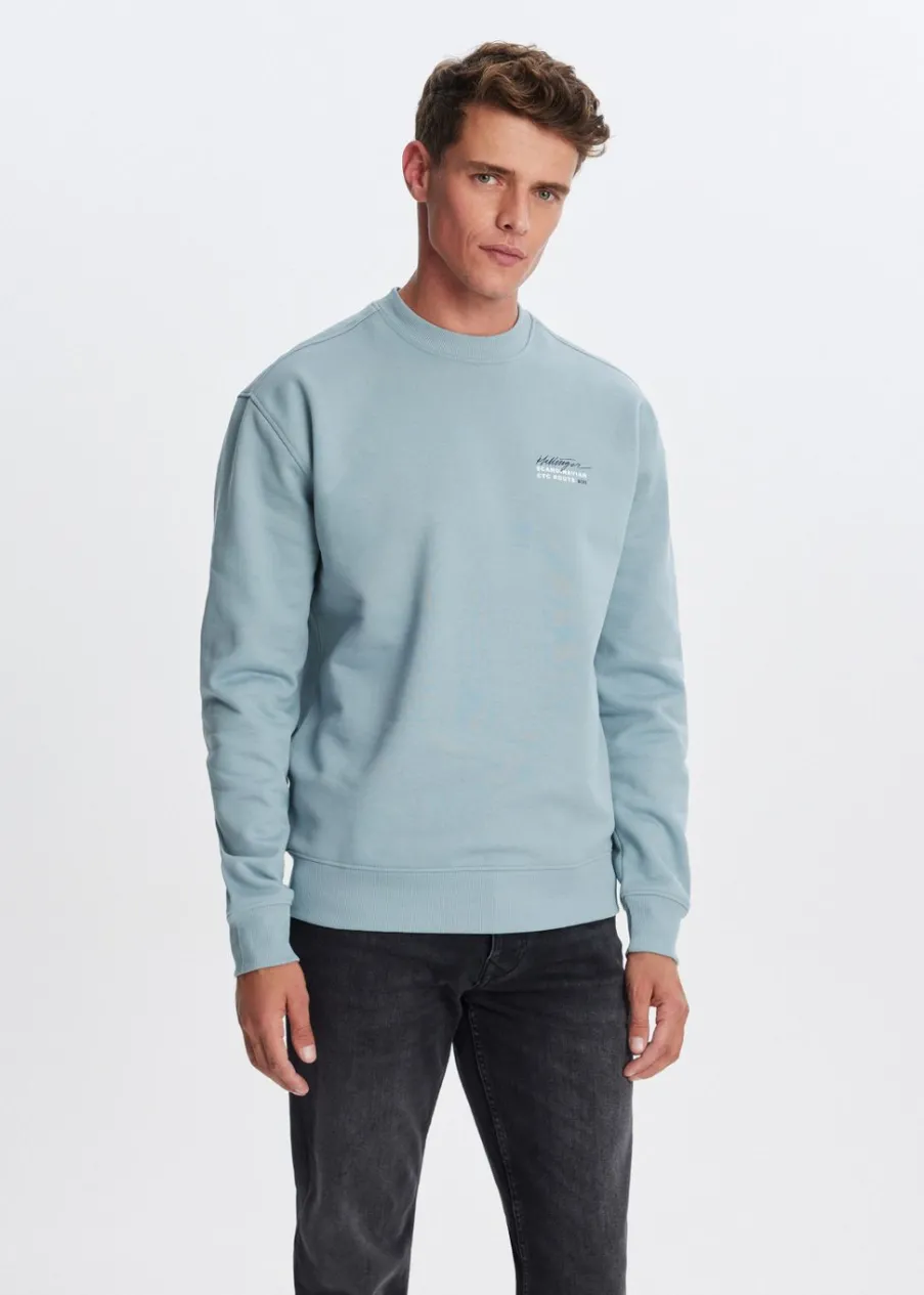 The Sting Sweater met print wereldbol<Heren Sweaters En Hoodies