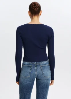 The Sting Top met ribstructuur<DAMES T-Shirts