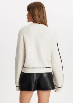 The Sting Trui met contrasterende details<DAMES Truien En Vesten