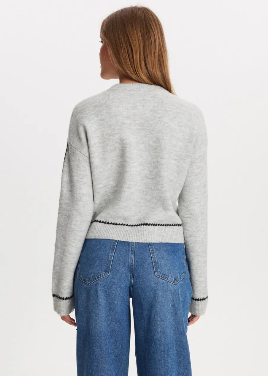 The Sting Trui met contrasterende details<DAMES Truien En Vesten