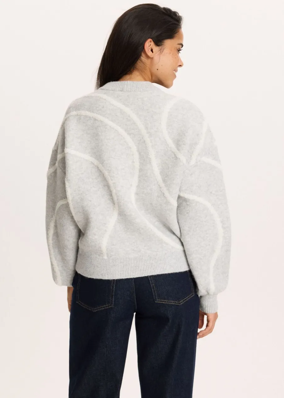 The Sting Trui met 3D patroon<DAMES Truien En Vesten