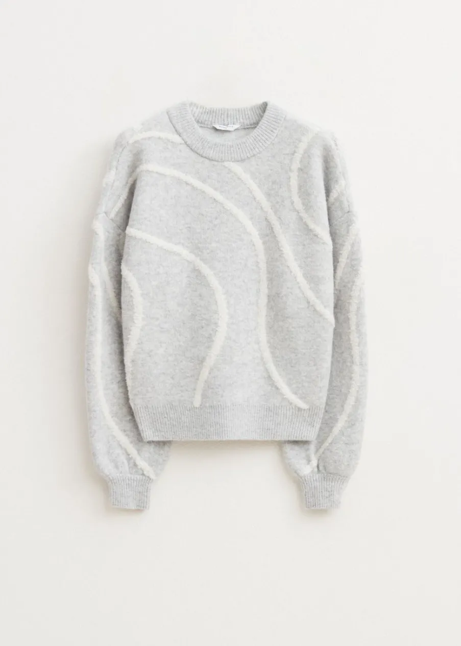 The Sting Trui met 3D patroon<DAMES Truien En Vesten