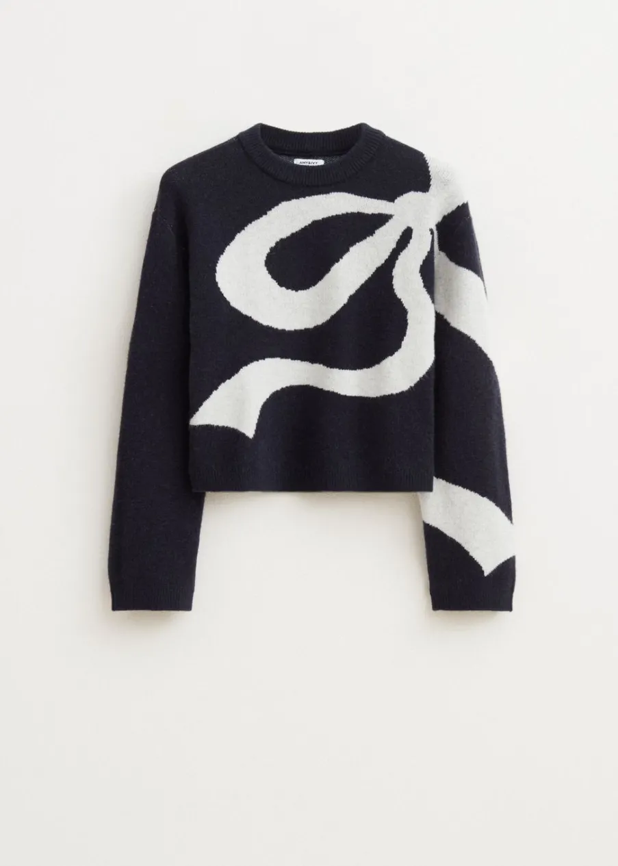 The Sting Trui met grote strik<DAMES Truien En Vesten