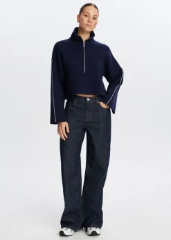 The Sting Trui met half zip<DAMES Truien En Vesten