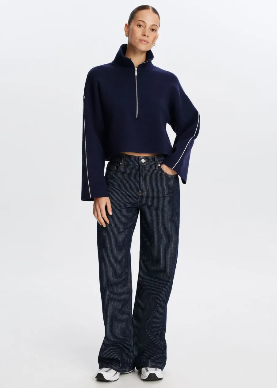 The Sting Trui met half zip<DAMES Truien En Vesten