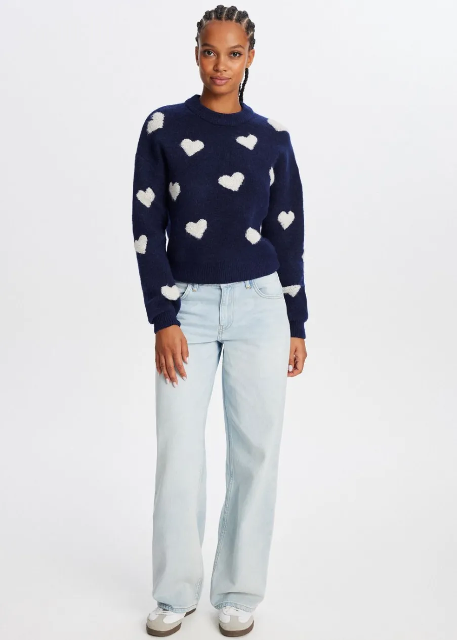 The Sting Trui met hartjes<DAMES Truien En Vesten