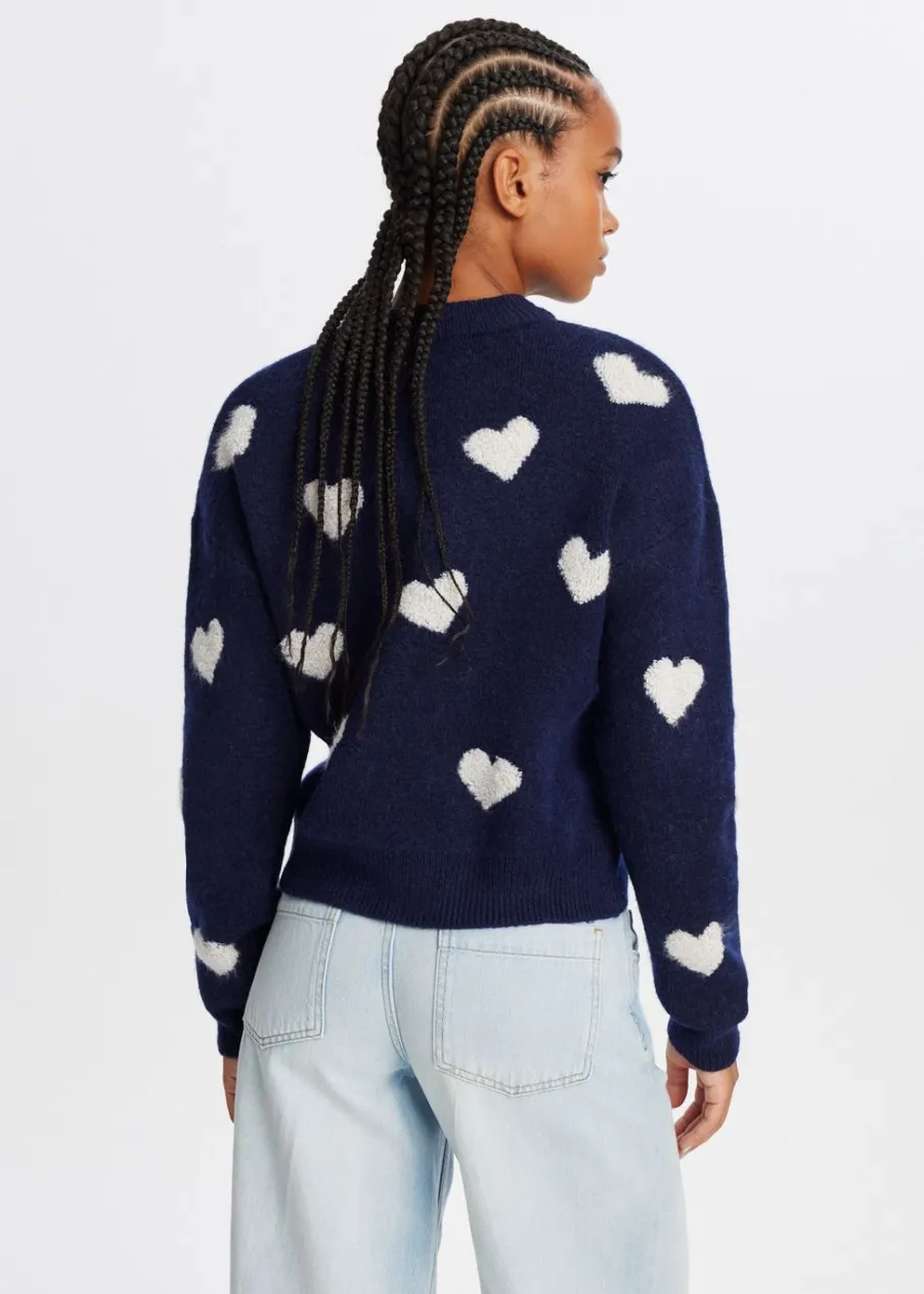 The Sting Trui met hartjes<DAMES Truien En Vesten