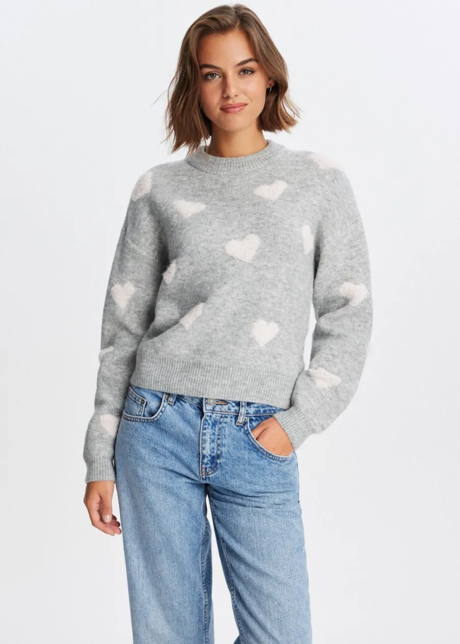 The Sting Trui met hartjes<DAMES Truien En Vesten