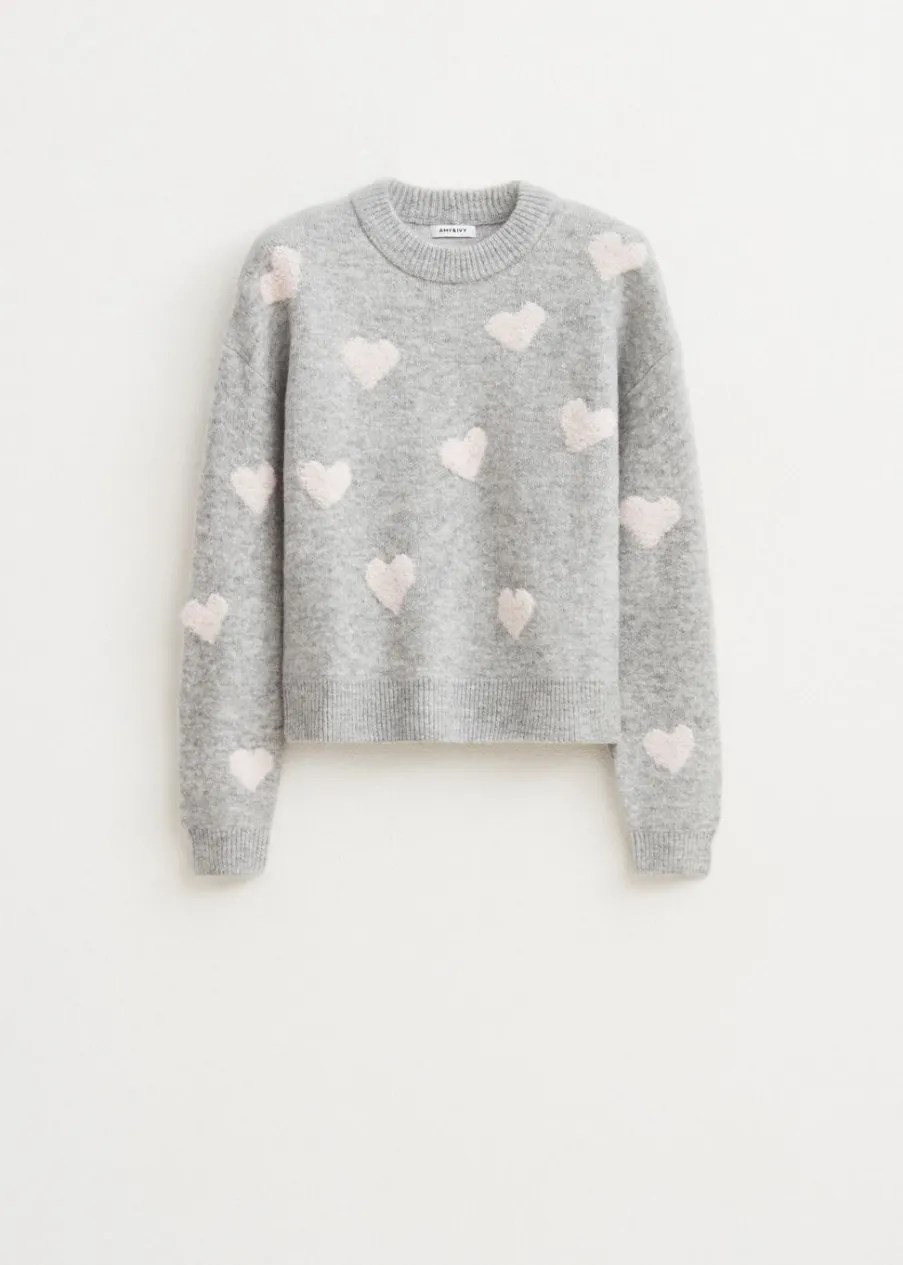 The Sting Trui met hartjes<DAMES Truien En Vesten