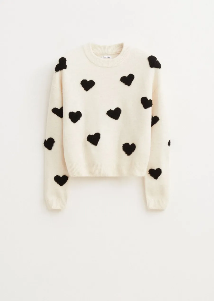 The Sting Trui met hartjes<DAMES Truien En Vesten