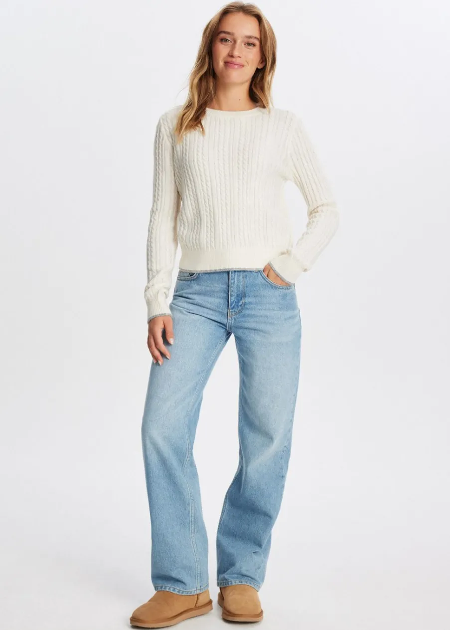 The Sting Trui met kabelpatroon<DAMES Truien En Vesten