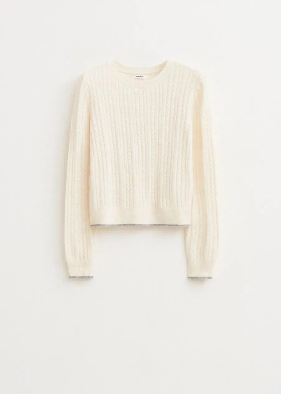 The Sting Trui met kabelpatroon<DAMES Truien En Vesten