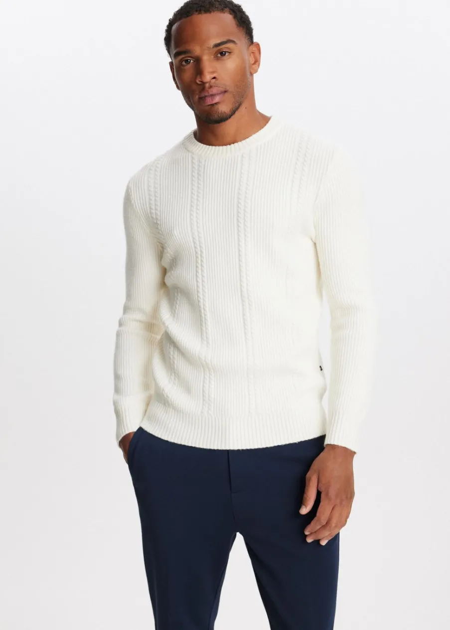 The Sting Trui met kabelstructuur<Heren Truien En Vesten