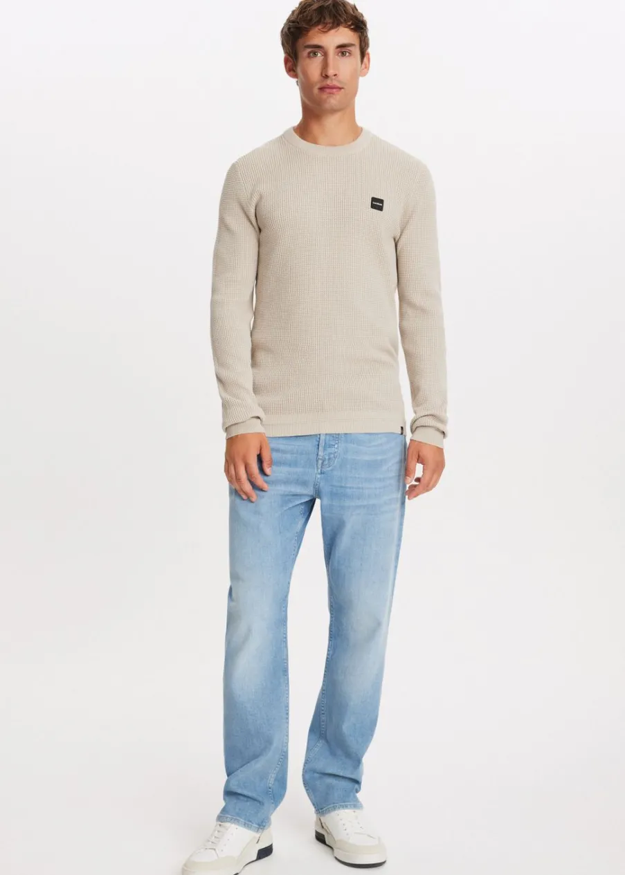 The Sting Trui met wafelstructuur<Heren Truien En Vesten