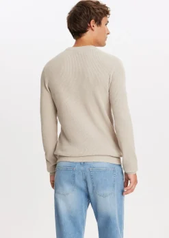 The Sting Trui met wafelstructuur<Heren Truien En Vesten